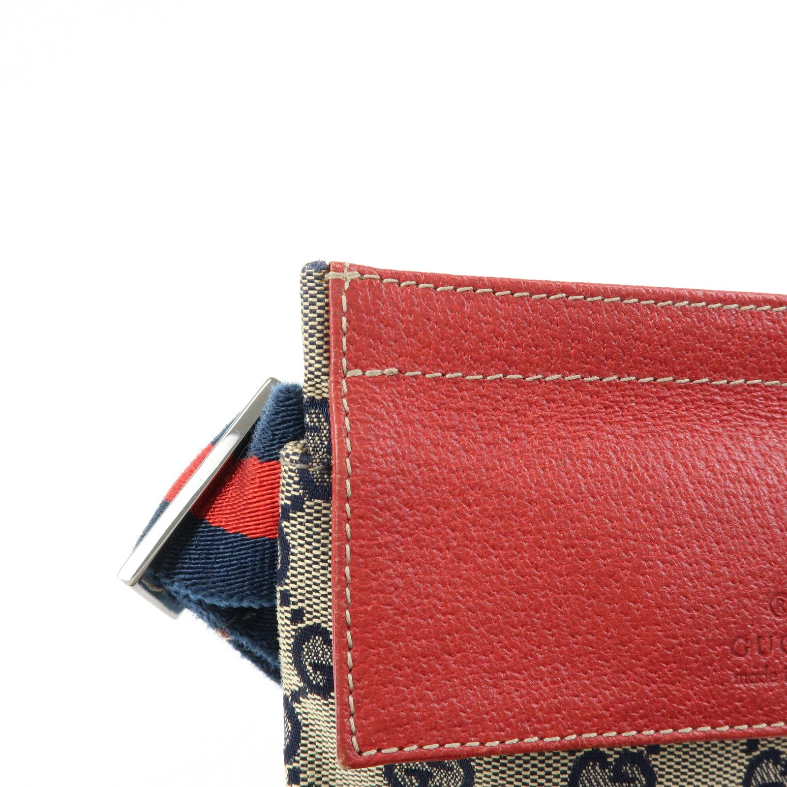 GUCCI Sherry GG Canvas Leather Waist Bag Crossbody Bag 28566