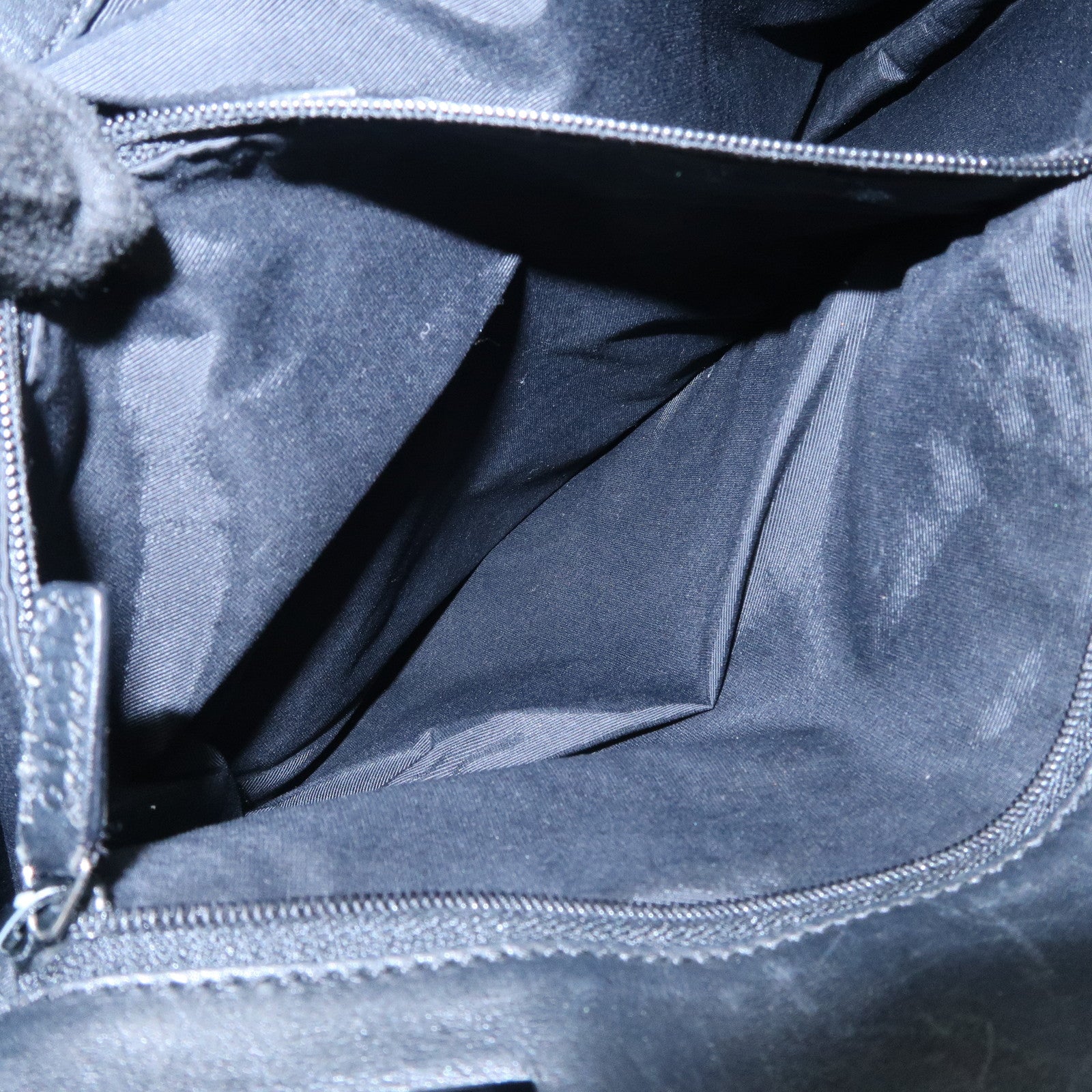 GUCCI GG Monogram Denim Leather Tote Bag Shoulder Bag Black 31243