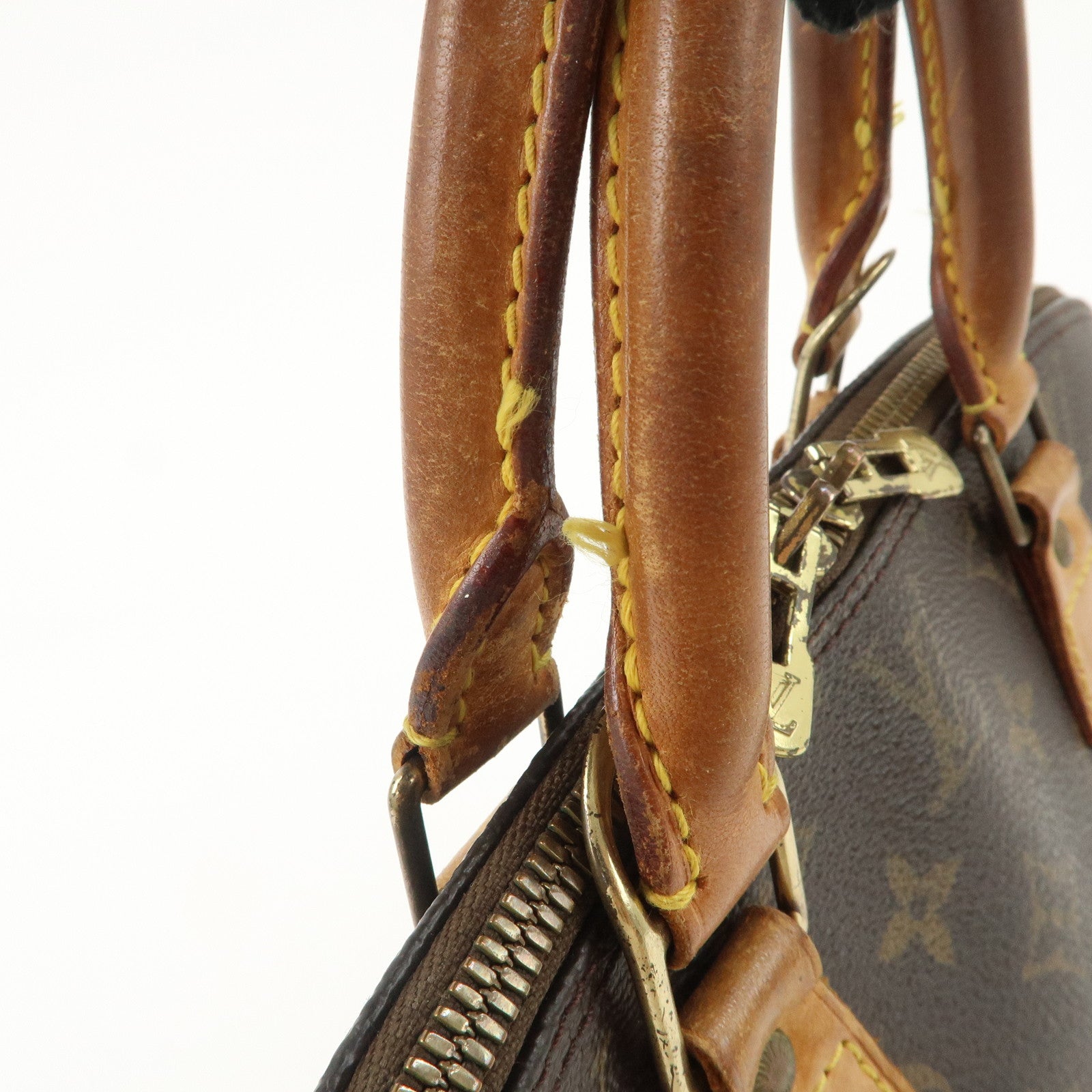Louis Vuitton Monogram Alma Hand Bag Brown M51130 Used