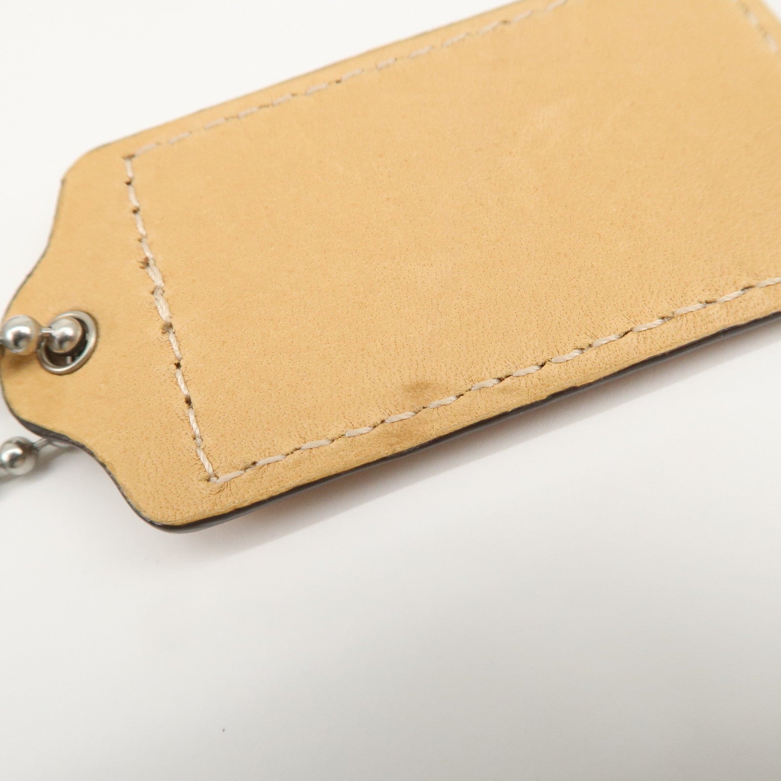COACH Leather Chain Shoulder Bag Hand Bag Ivory