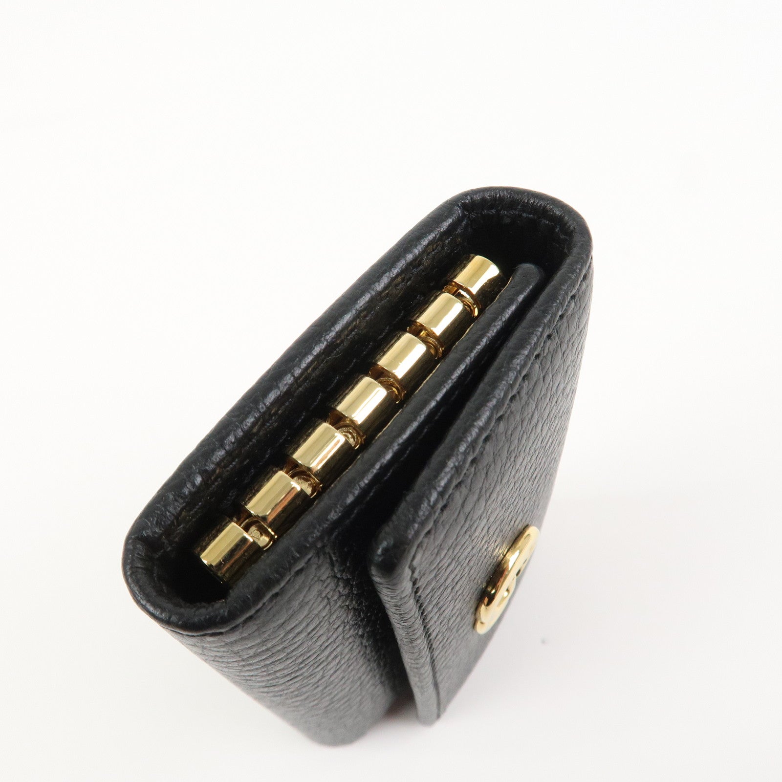 GUCCI GG Marmont Logo Leather 6 Key Case 456118