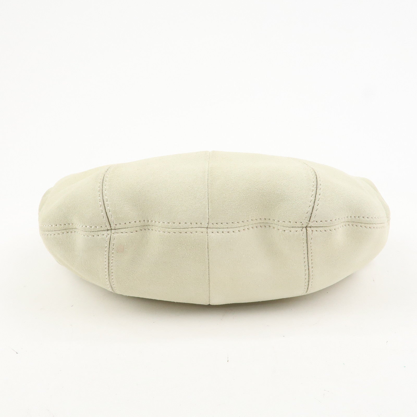 LOEWE Suede Chain Hand Bag Shoulder Bag Ivory Silver