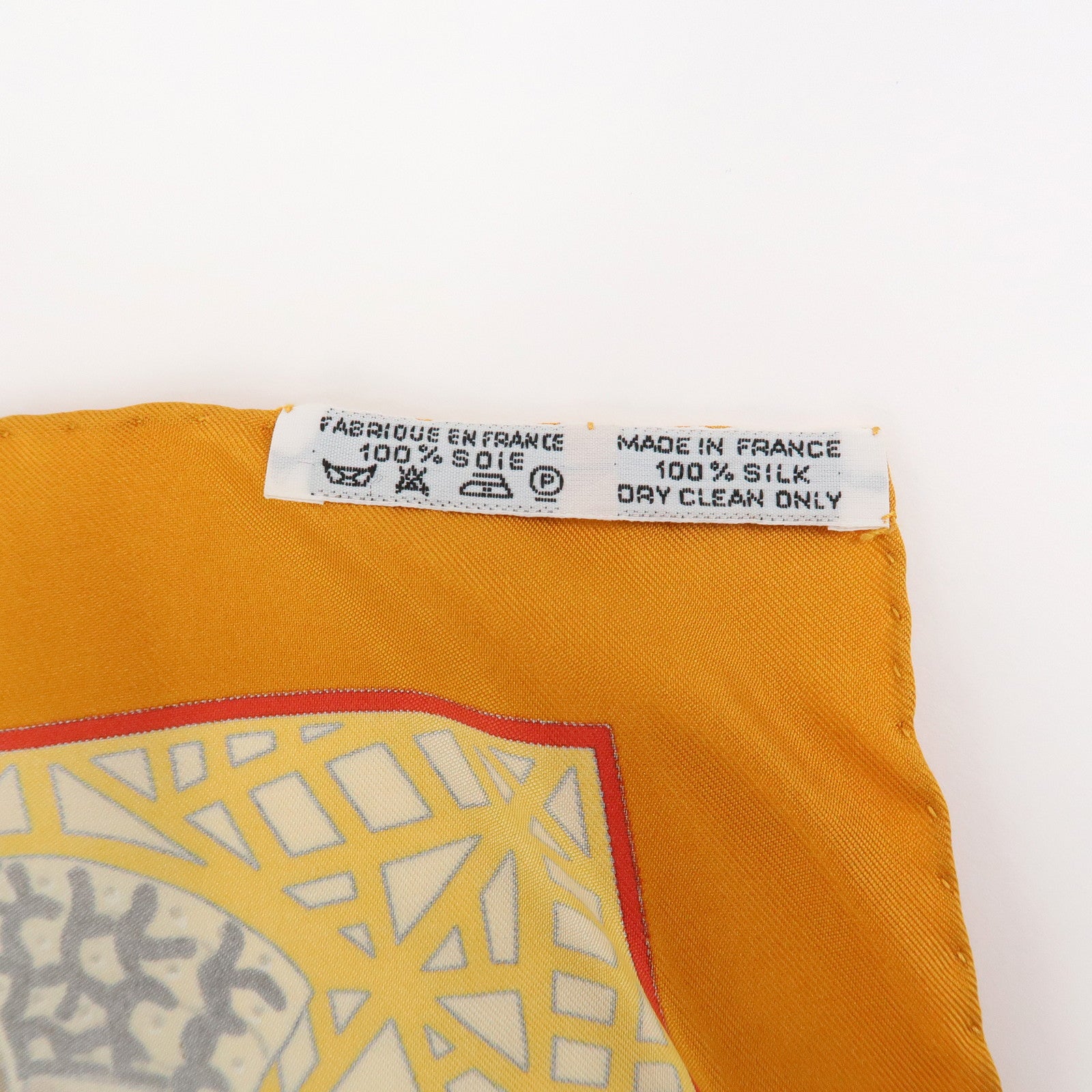 HERMES Carre 90 Silk 100% Scarf LES BALLETS RUSSES Orange