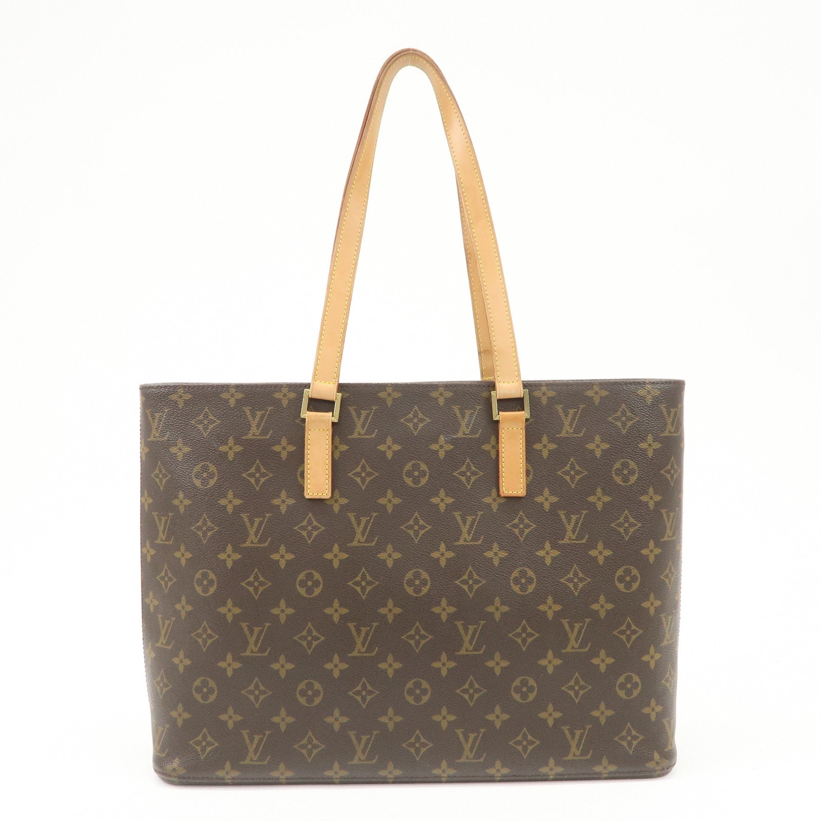 Louis Vuitton Monogram Luco Tote Bag Shoulder Bag Brown M51155 Used