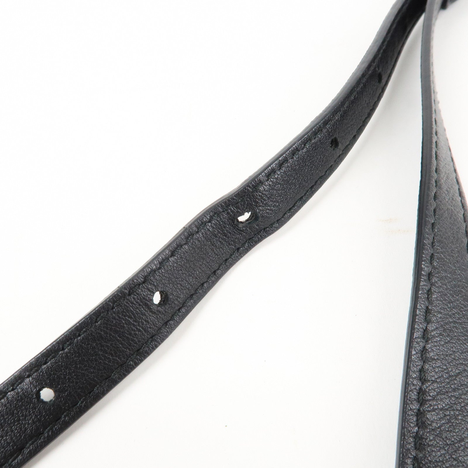 BOTTEGA VENETA Intrecciato Leather Shoulder Bag Black Used
