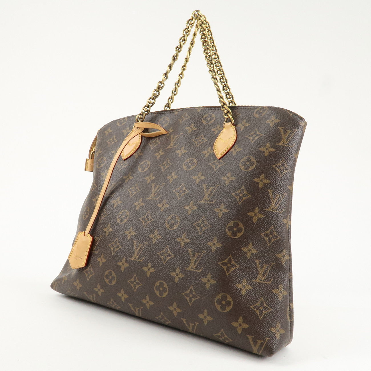 Louis Vuitton Monogram LockIt Chain Hand Bag Brown M40989 Used
