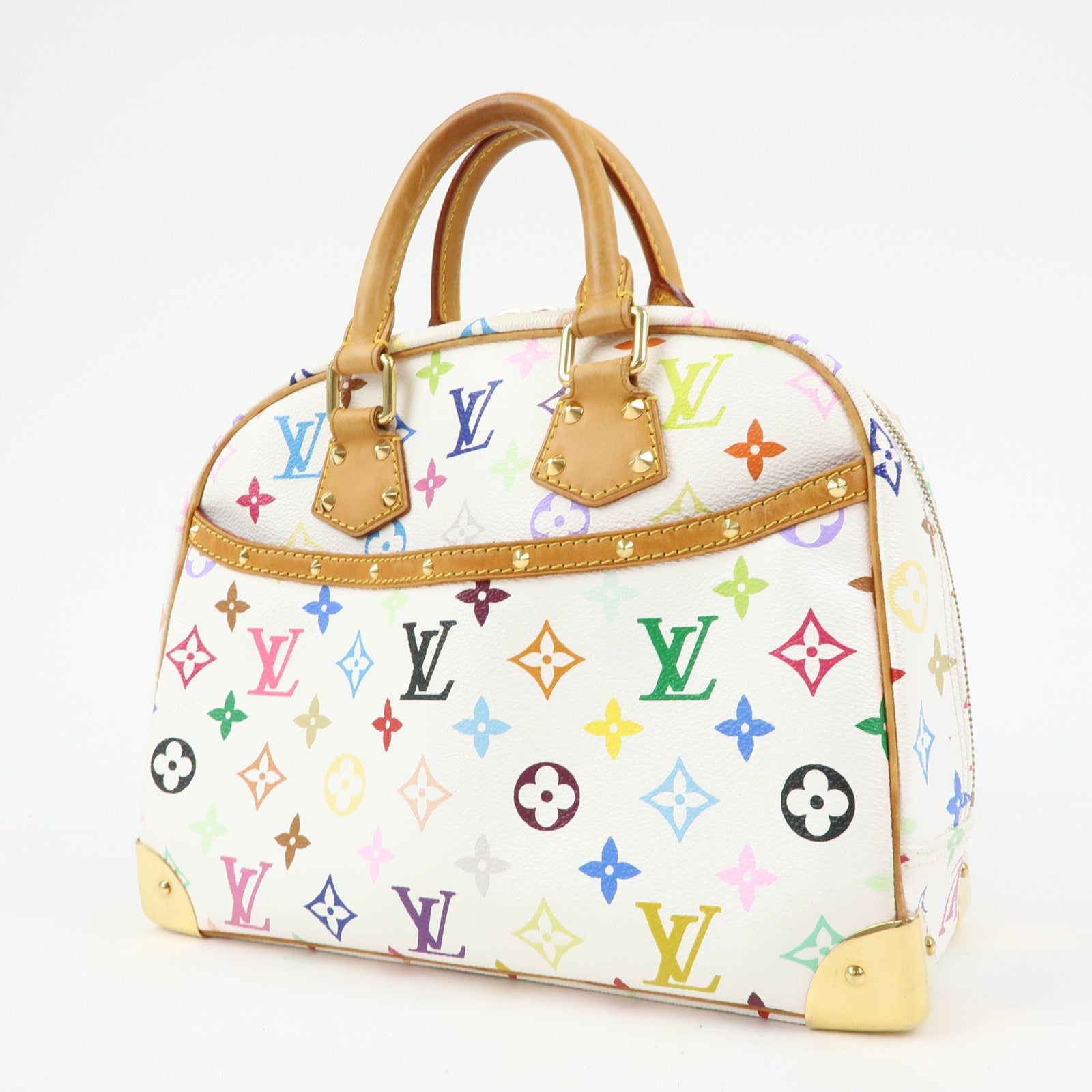 Louis Vuitton Monogram Multicolor Trouville Hand Bag Blanc M92663