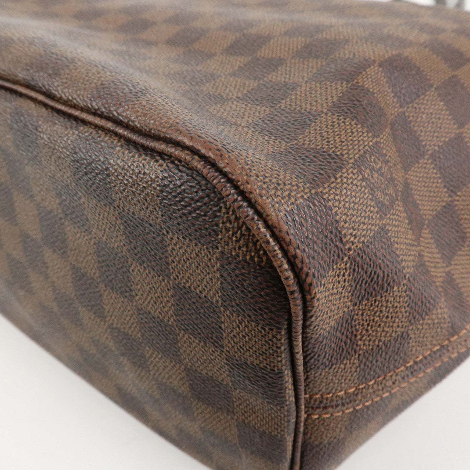 Louis Vuitton Damier Ebene Canvas Neverfull MM Tote Bag N51105 Used