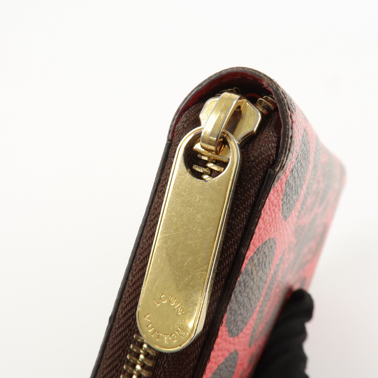 Louis Vuitton Monogram Kusama Pumpkin Dots Zippy Wallet M60450 Used