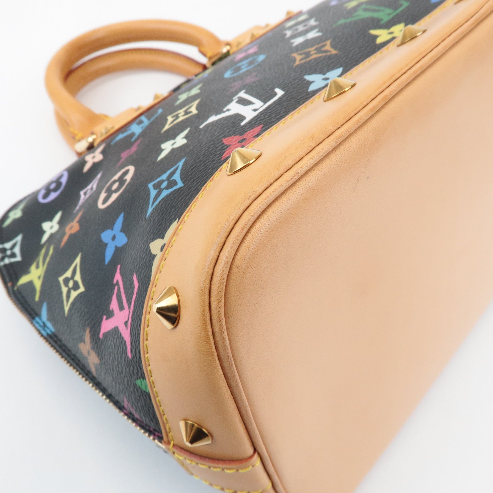 Louis Vuitton Monogram Multicolor Alma Hand Bag Noir M92646
