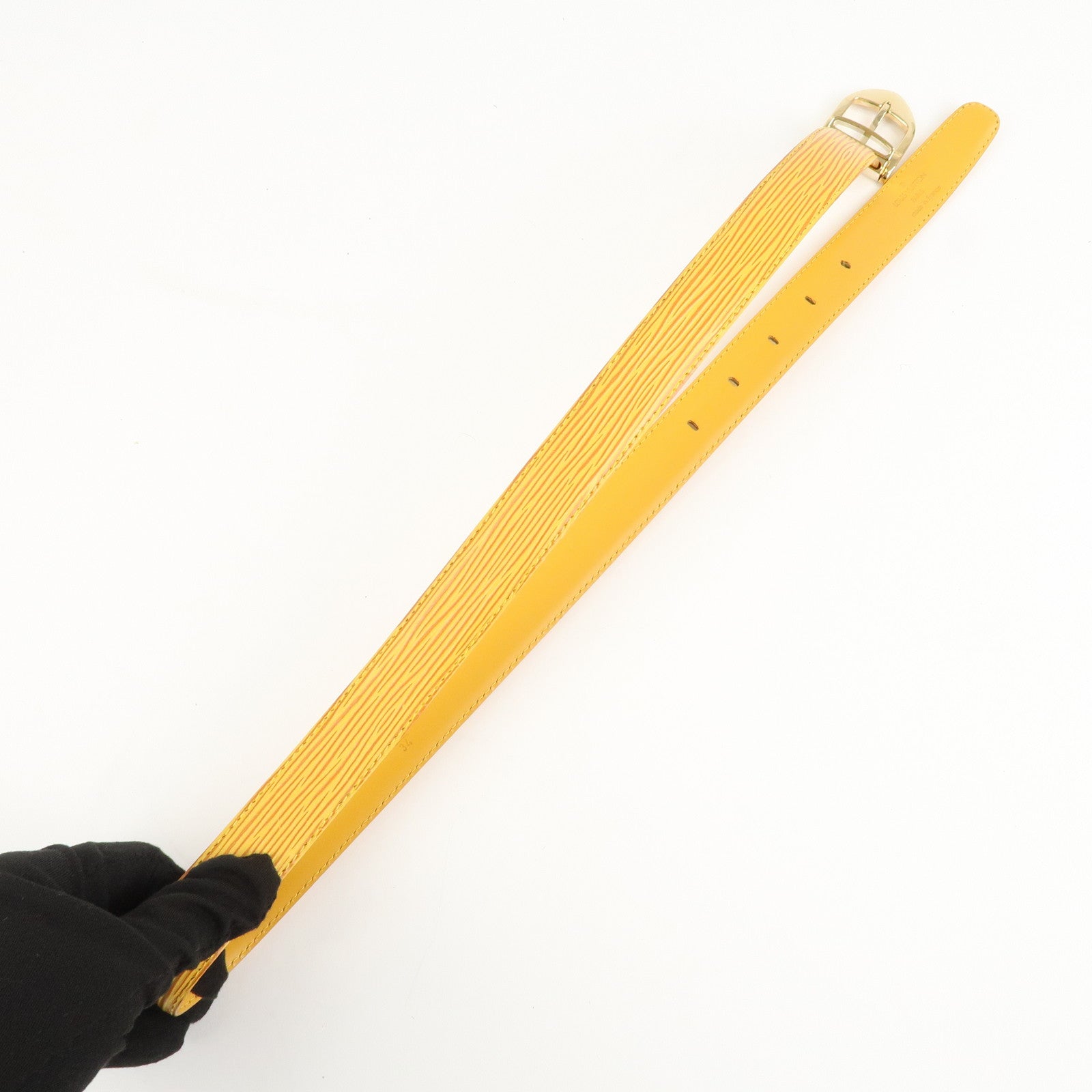 Louis Vuitton Epi Leather Ceinture Belt Tassili Yellow R10051