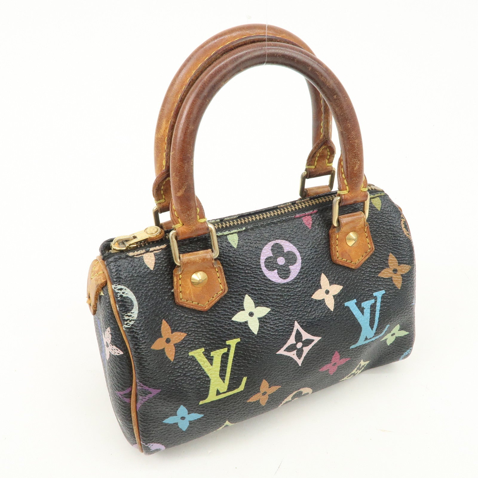 Louis Vuitton Monogram Multi Color Mini Speedy Mini Bag Noir M92644 Used