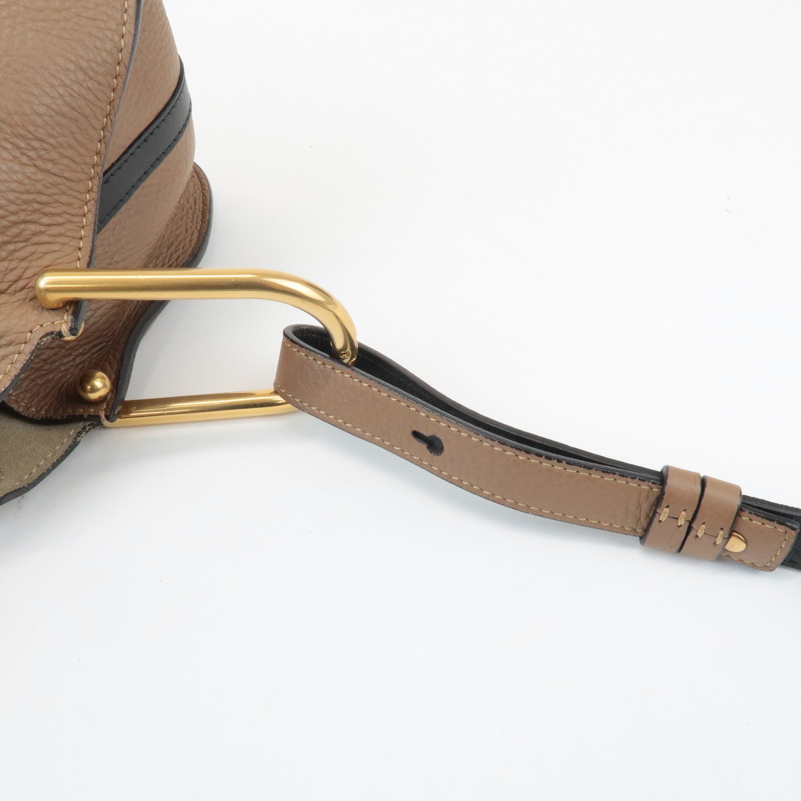 Chloe Hayley Leather 2WAY Bag Hand Bang Shoulder Bag Brown