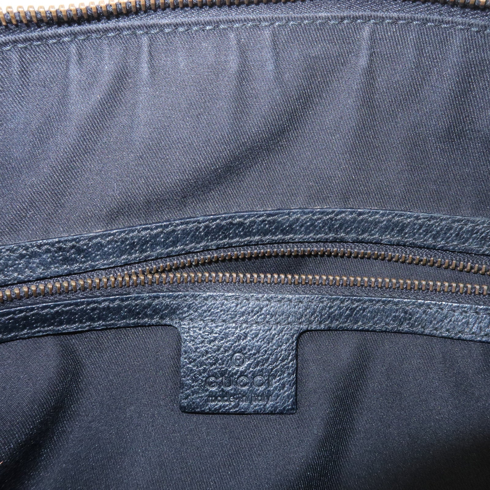 GUCCI Sherry GG Canvas Leather Studs Shoulder Bag Black 144011