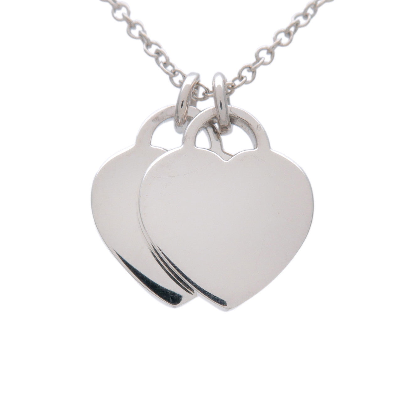 Tiffany & Co Return to Tiffany Mini Double Heart Tag Necklace SV925