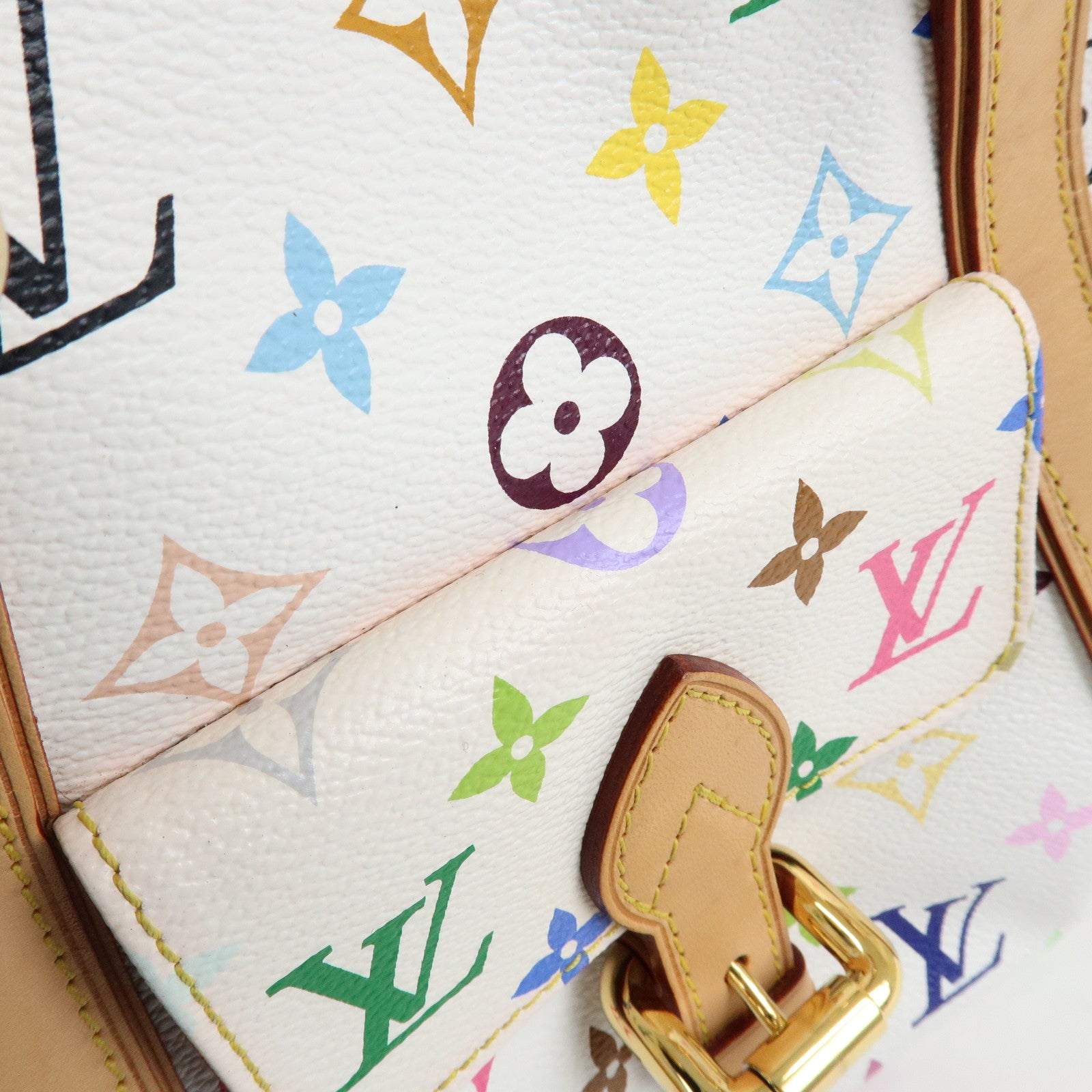 Louis Vuitton Monogram Multicolor Priscilla Hand Bag Blanc M40096