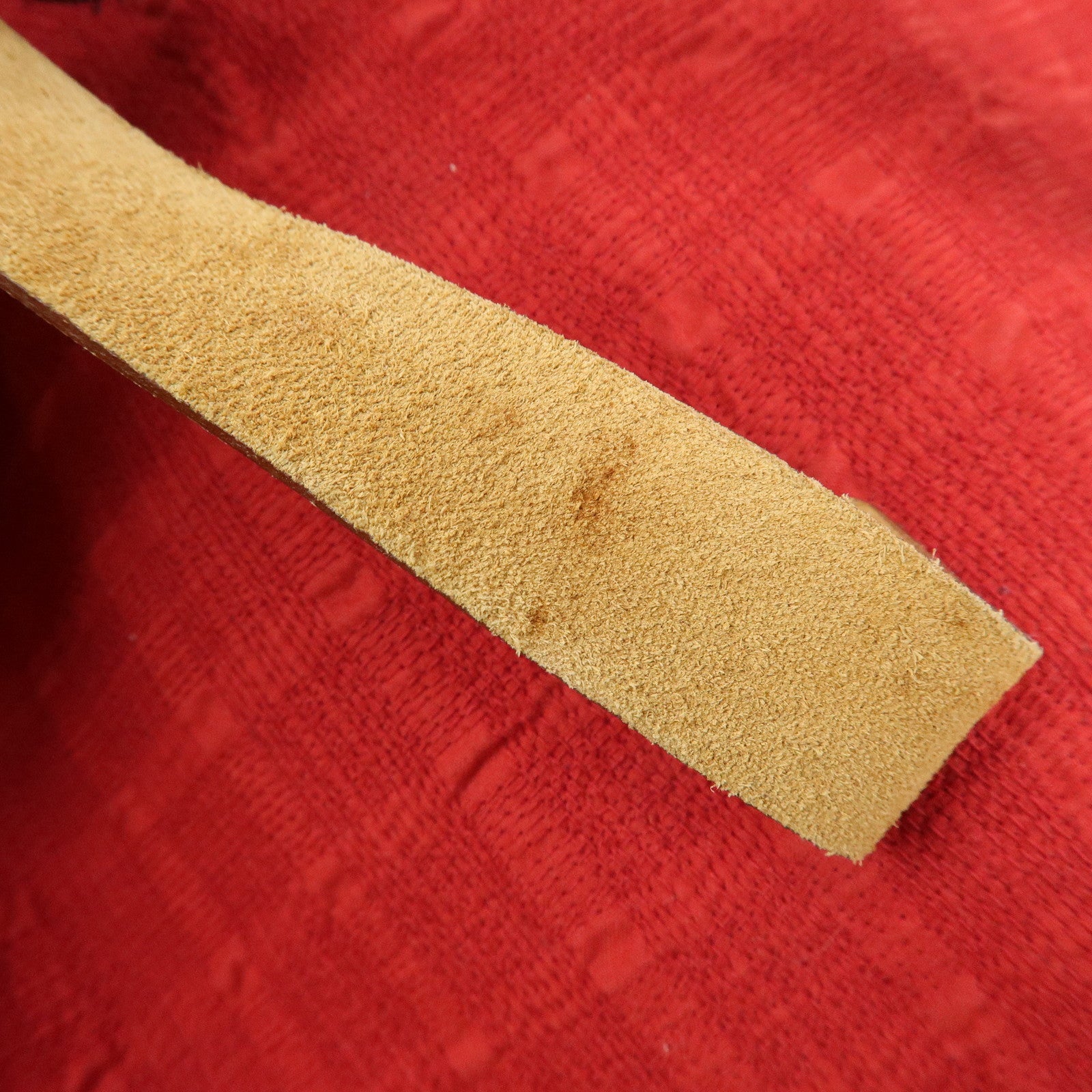 HERMES Amedaba GM Canvas Leather Tote Bag Hand Bag Red