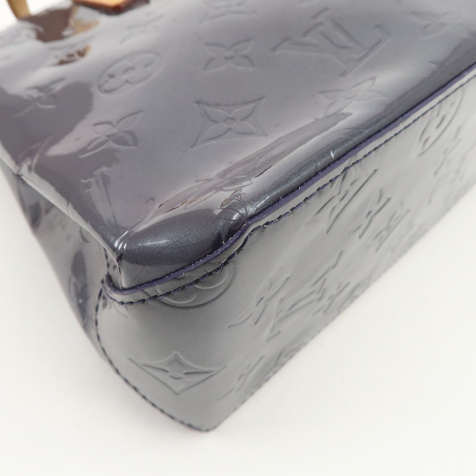 Louis Vuitton Monogram Vernis Lead PM Hand Bag Indigo M91335