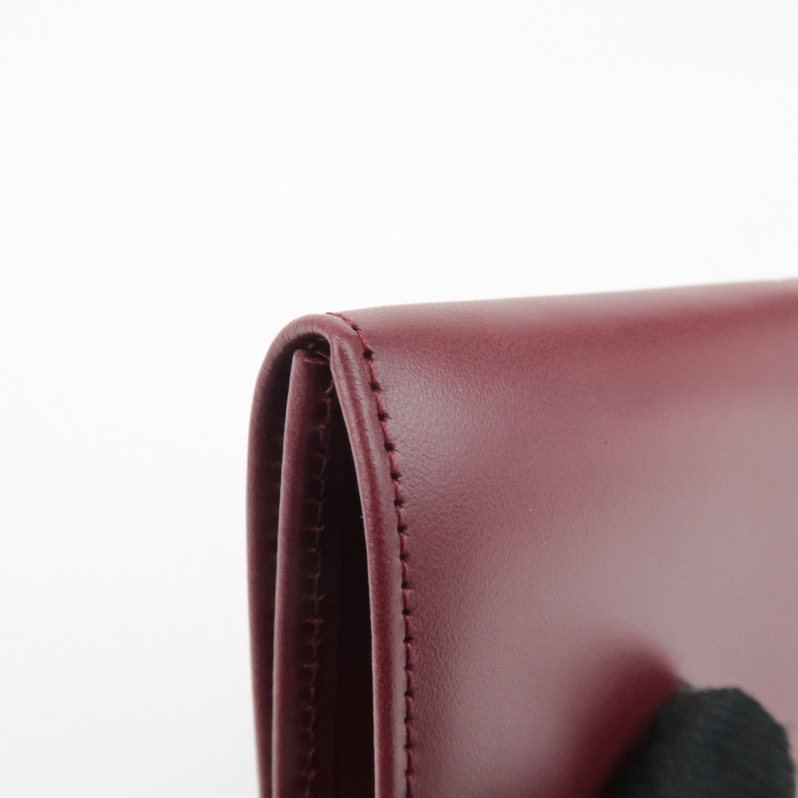 Cartier Mustline Leather Coin Case Bordeaux Used