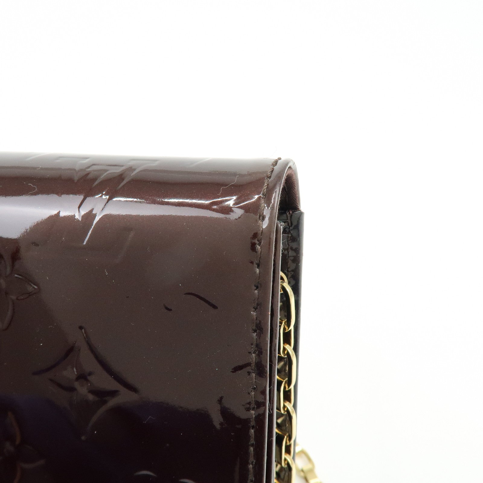 Louis Vuitton Monogram Vernis Clutch Ana Clutch Bag Amarante M90093