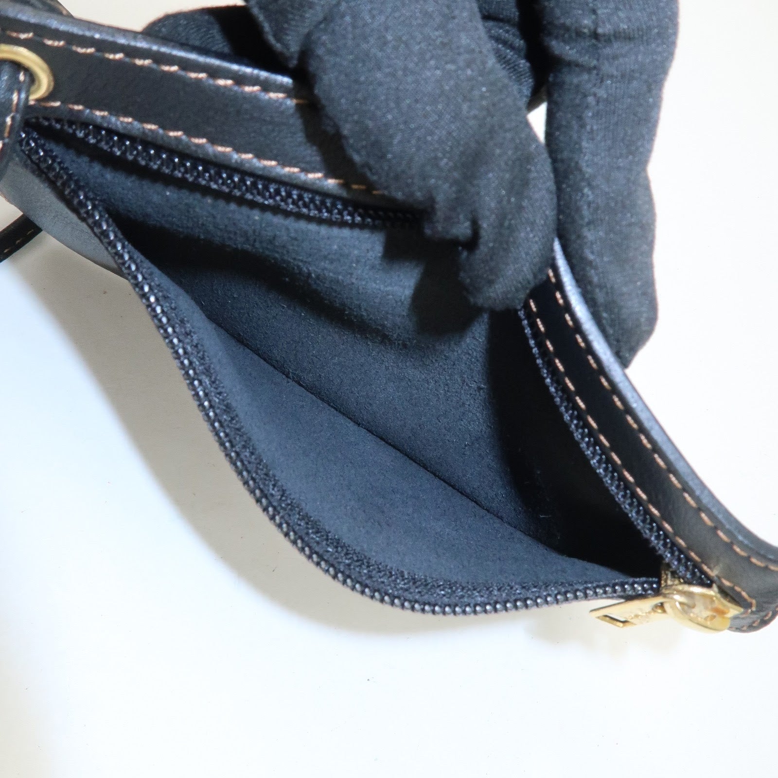 LOEWE Anton Leather Shoulder Bag Cross Body Bag Black Used