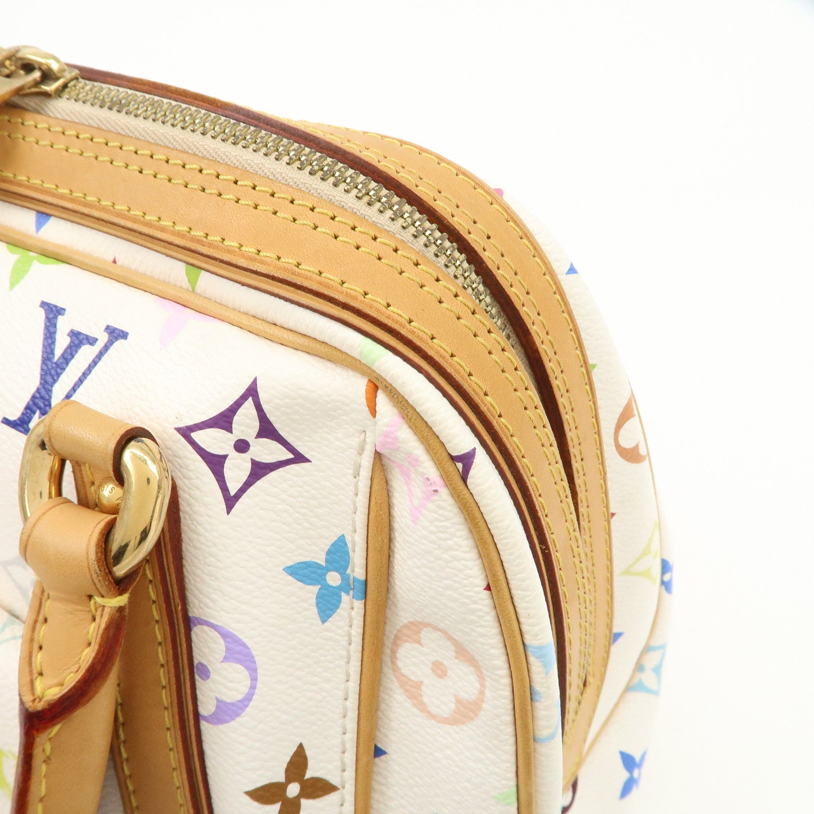 Louis Vuitton Monogram Multicolor Priscilla Hand Bag Blanc M40096