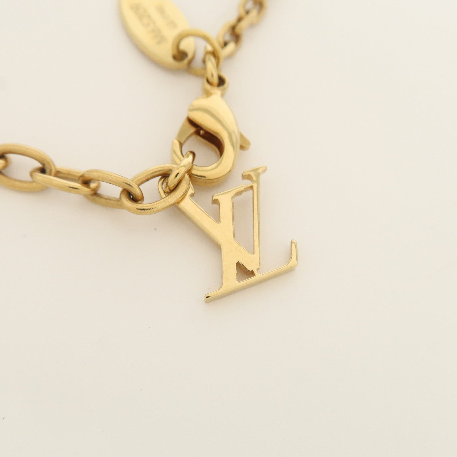 Louis Vuitton Monogram Bracelet Gamble Metal Bracelt Gold M65209