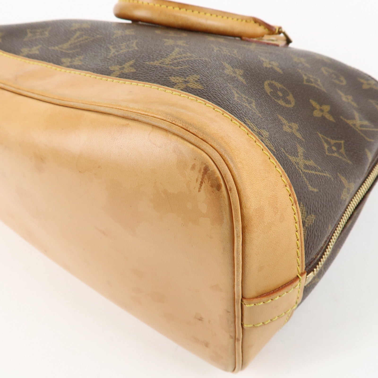 Louis Vuitton Monogram Alma Hand Bag Brown Brown M51130 Used