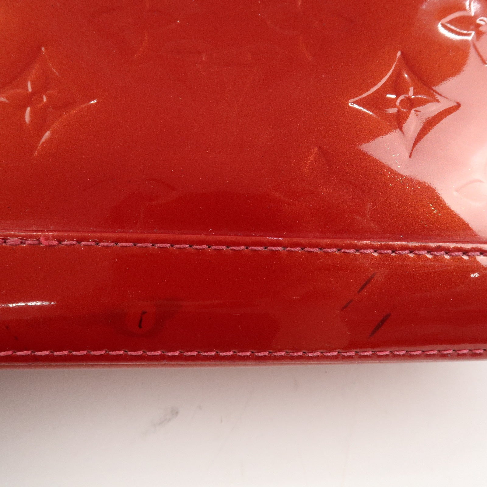 Louis Vuitton Monogram Vernis Alma BB 2Way Bag Red M91606
