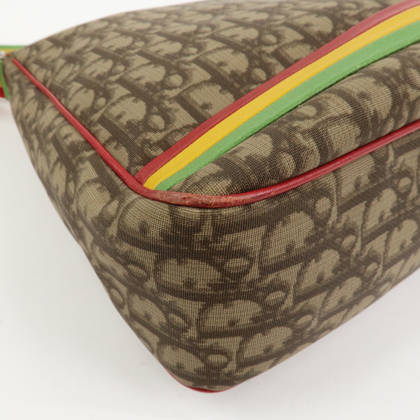 Christian Dior Rasta Trotter PVC Canvas Shoulder Bag Crossbody Bag