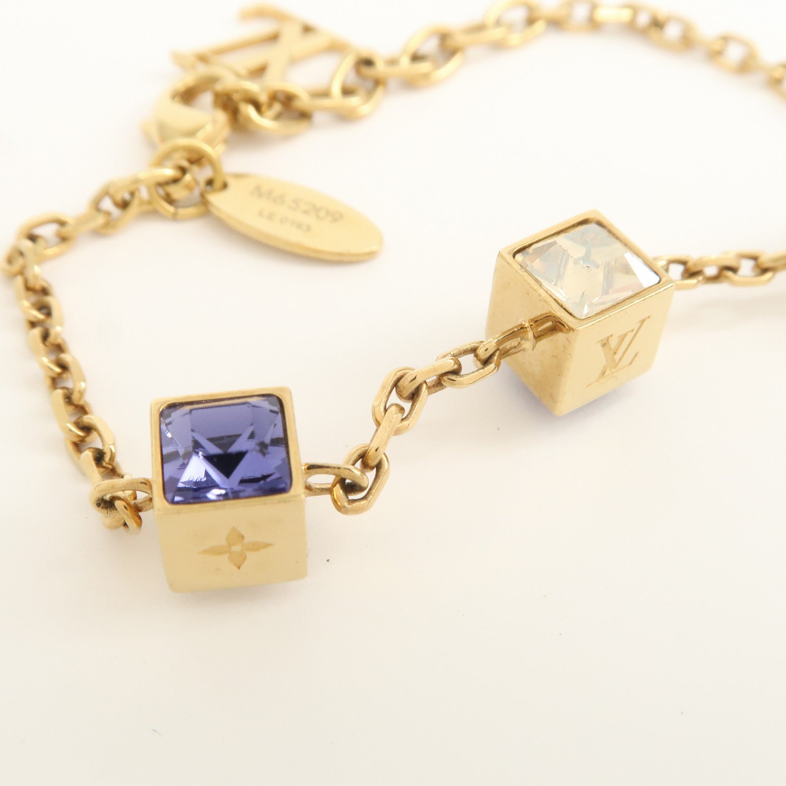 Louis Vuitton Monogram Bracelet Gamble Metal Bracelt Gold M65209