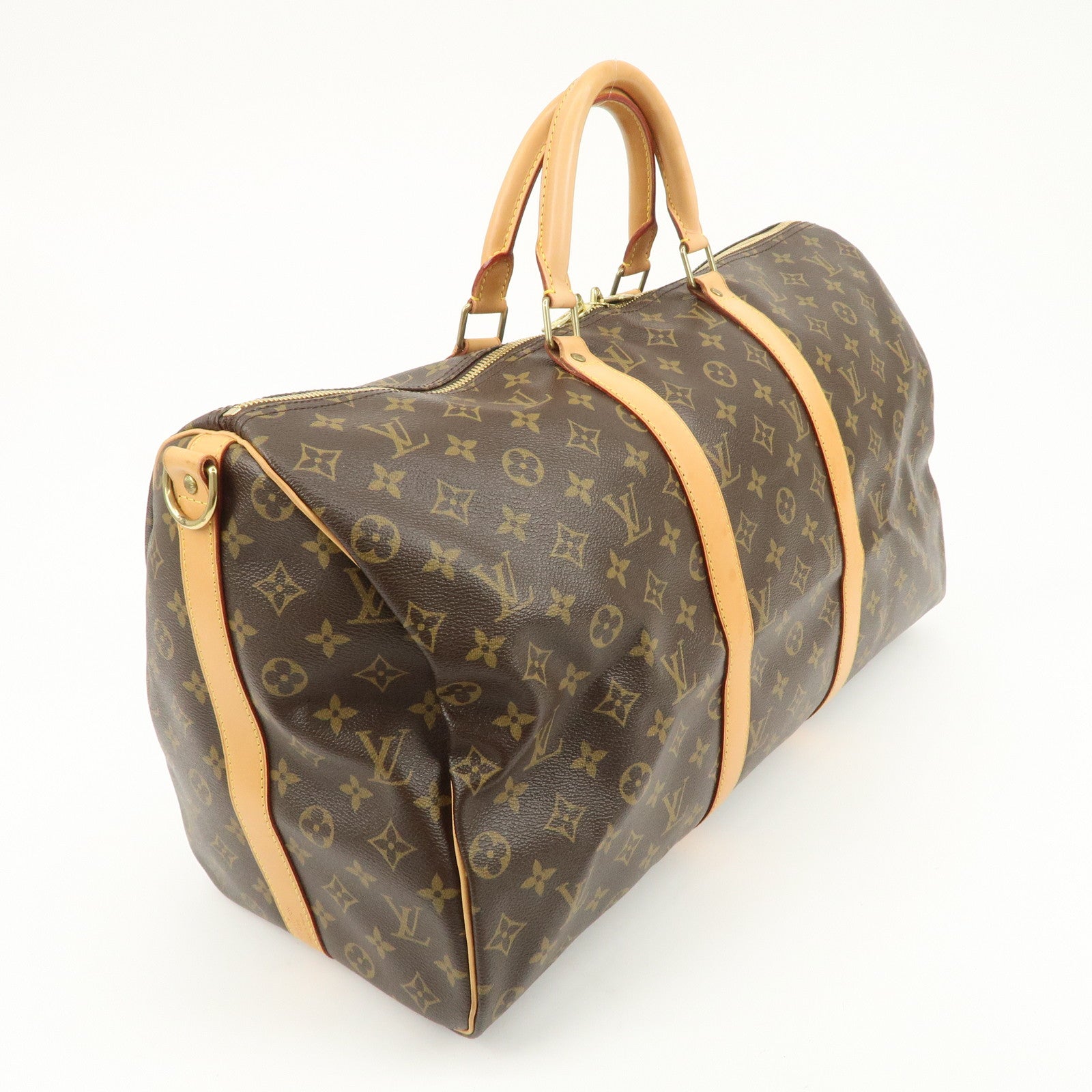 Louis Vuitton Monogram Keep All Bandouliere 50 Boston Bag M41416