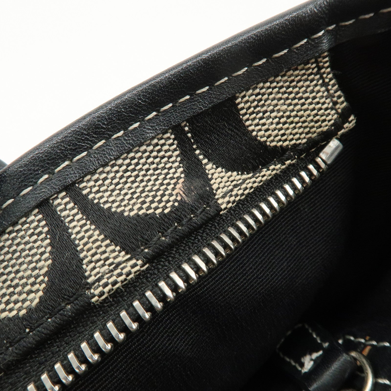 COACH Signature Canvas Leather Set of 2 Hand Bag Shoulder Bag Black