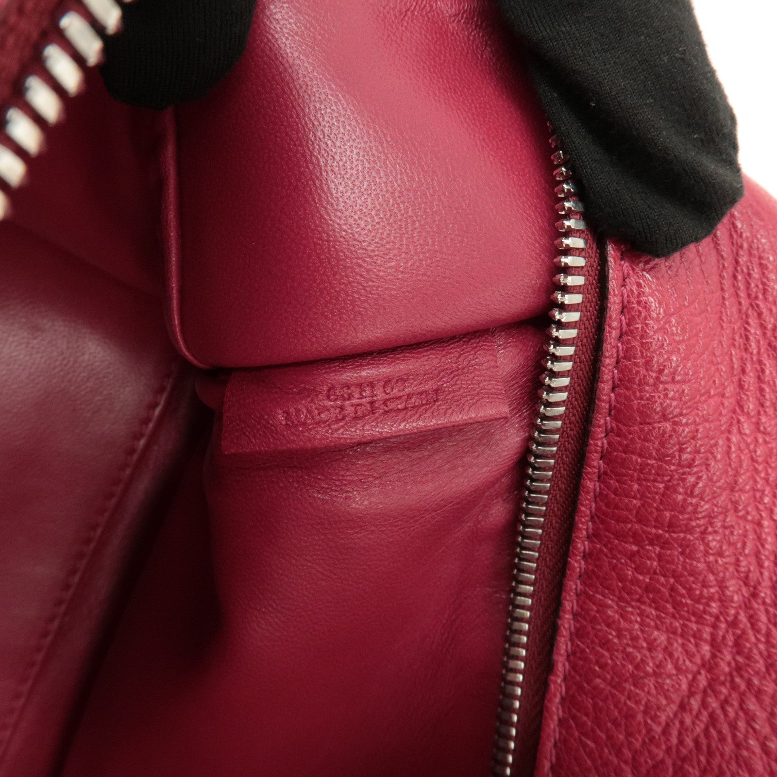 LOEWE Anagram Leather Amazona 28 Hand Bag Boston Bag Red Used