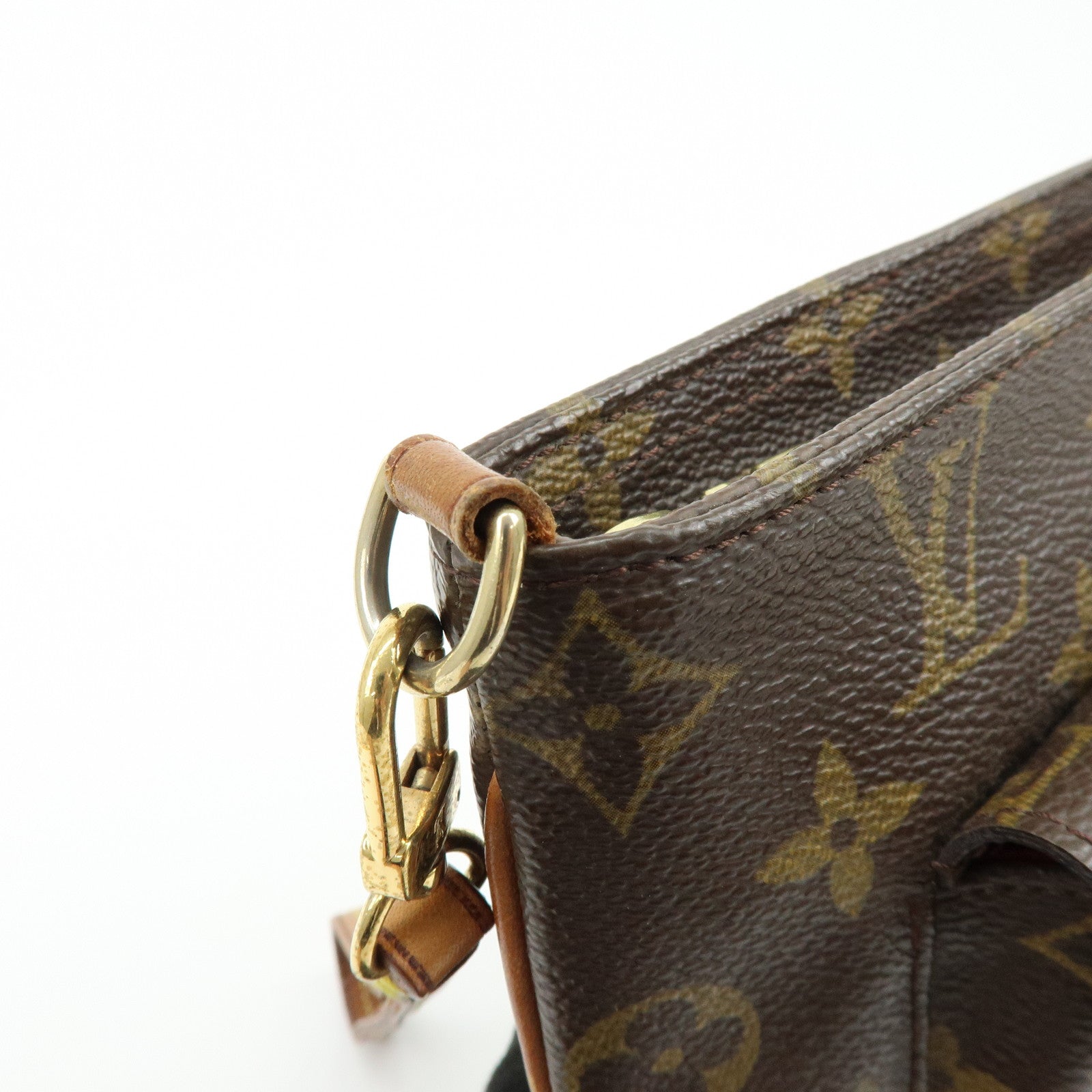 Louis Vuitton Monogram Partition Pouch Wristlet Bag Brown M51901