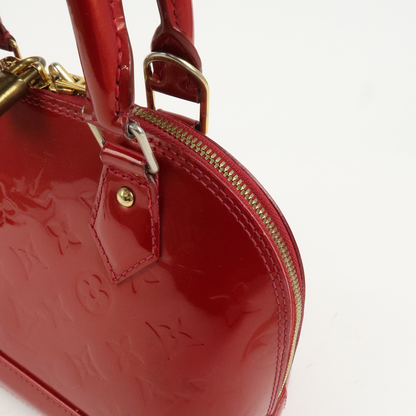 Louis Vuitton Monogram Vernis Alma BB 2Way Bag Red M91606