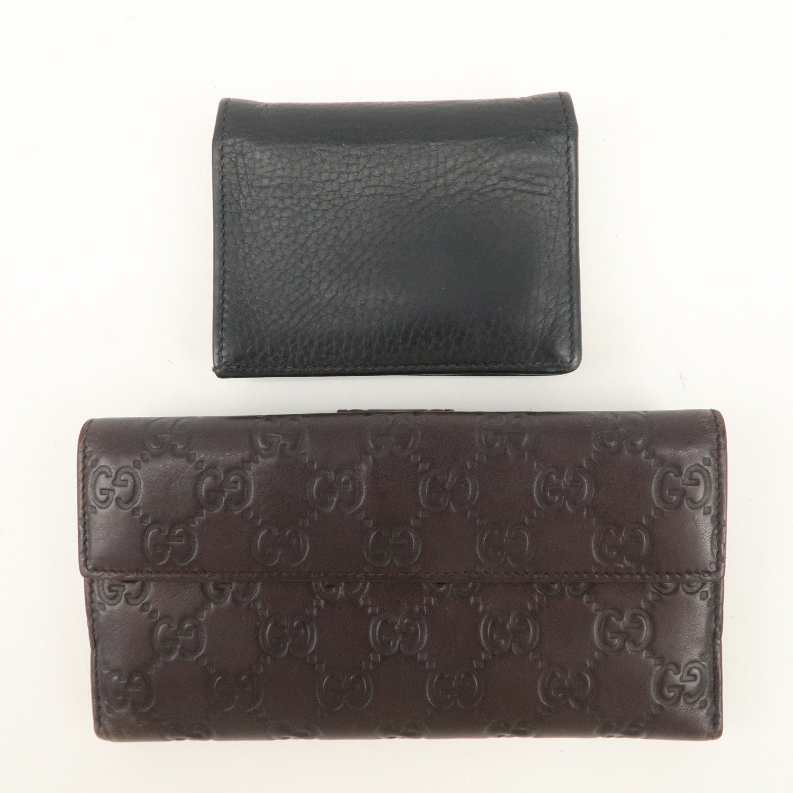 GUCCI Set of 2 GG Marmont Guccissima Leather Wallet 203550 456126 Used