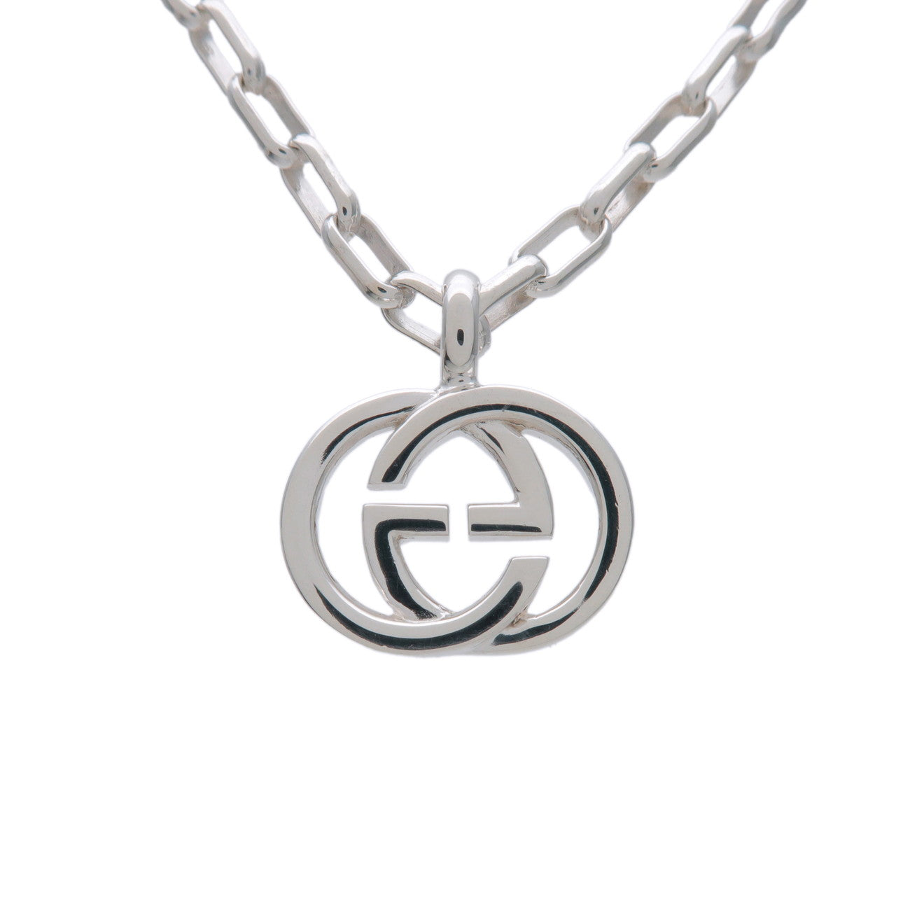 GUCCI Interlocking G Chain Necklace SV925 Silver