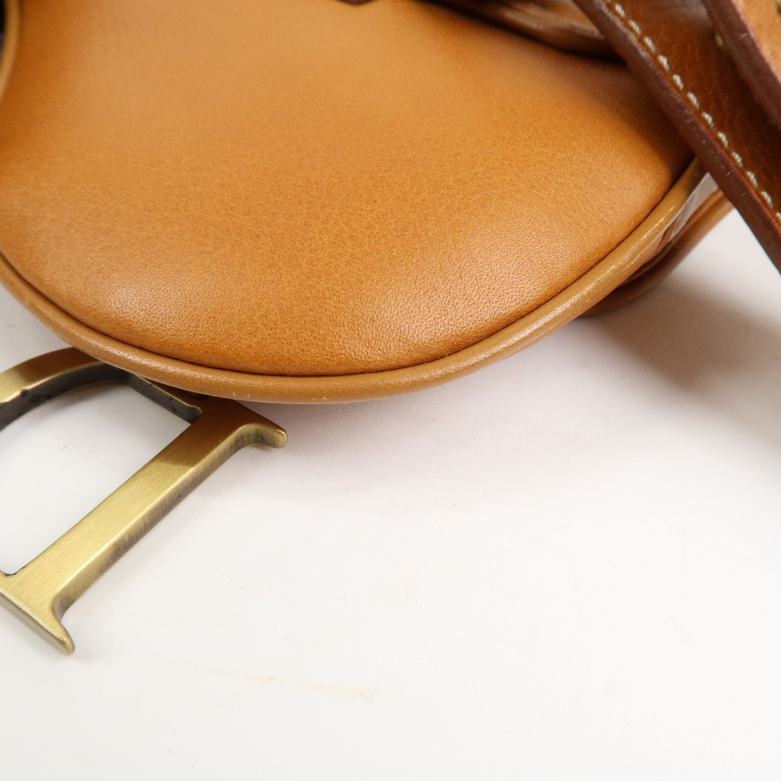 Christian Dior Saddle Leather Waist Bag Crossbody Bag Brown