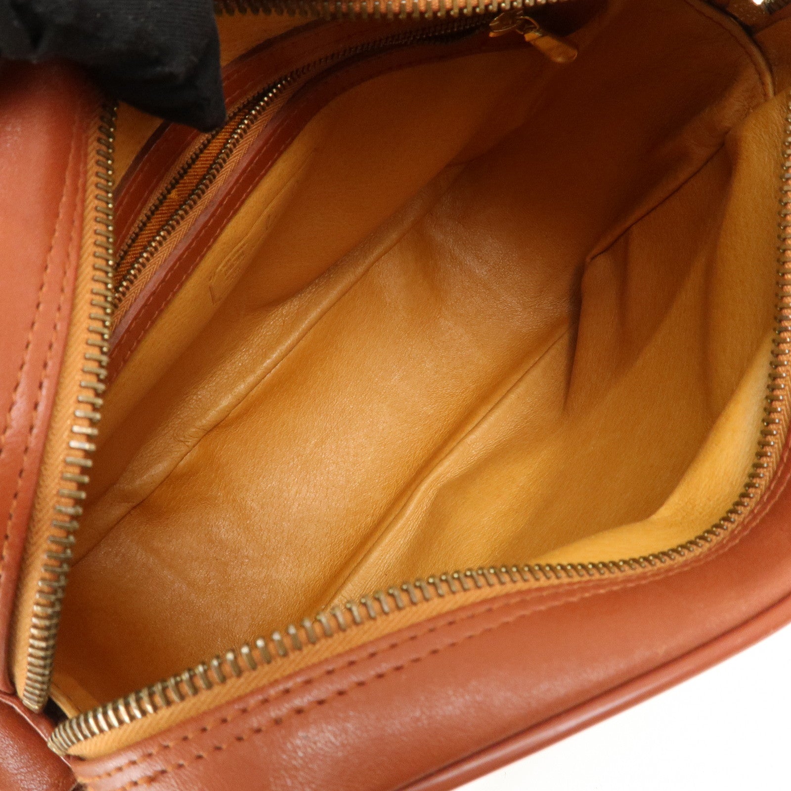 MCM Visetos Leather Shoulder Bag Crossbody Bag Brown