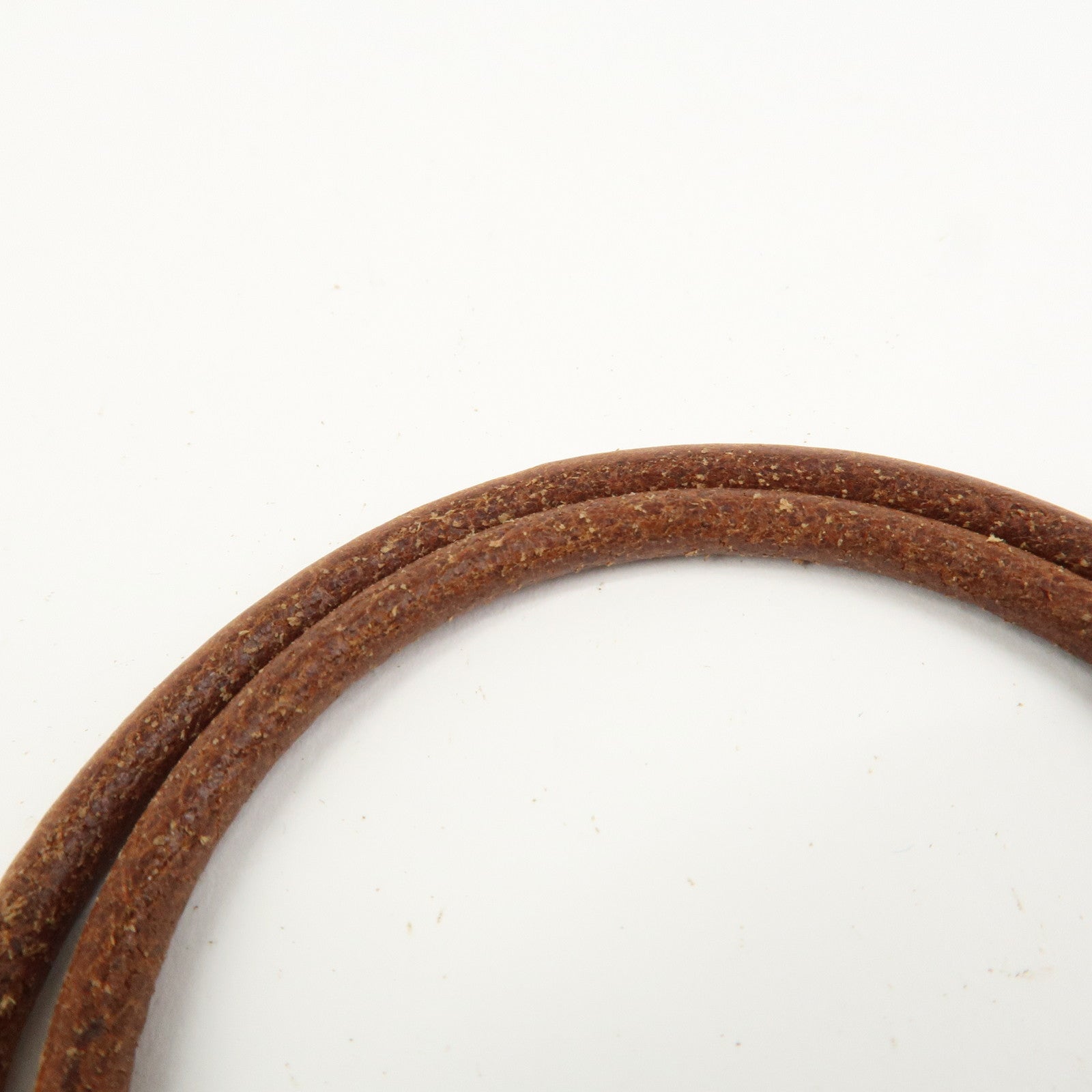 HERMES Jumbo Leather Choker Bracelet Brown