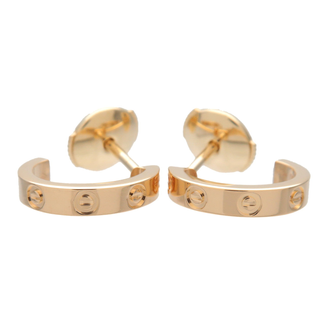Cartier Mini LOVE Earrings K18 750YG Yellow Gold