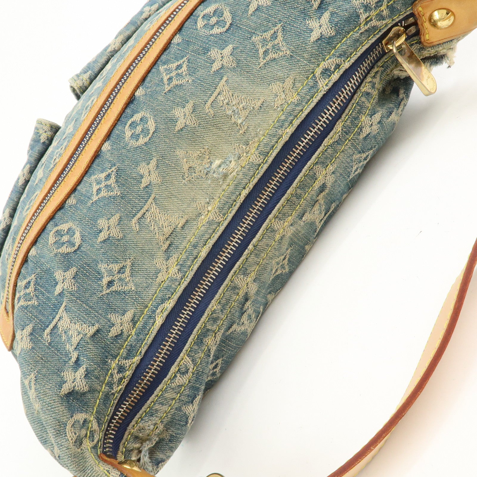 Louis Vuitton Monogram Denim Baggy GM Shoulder Bag Blue M95048