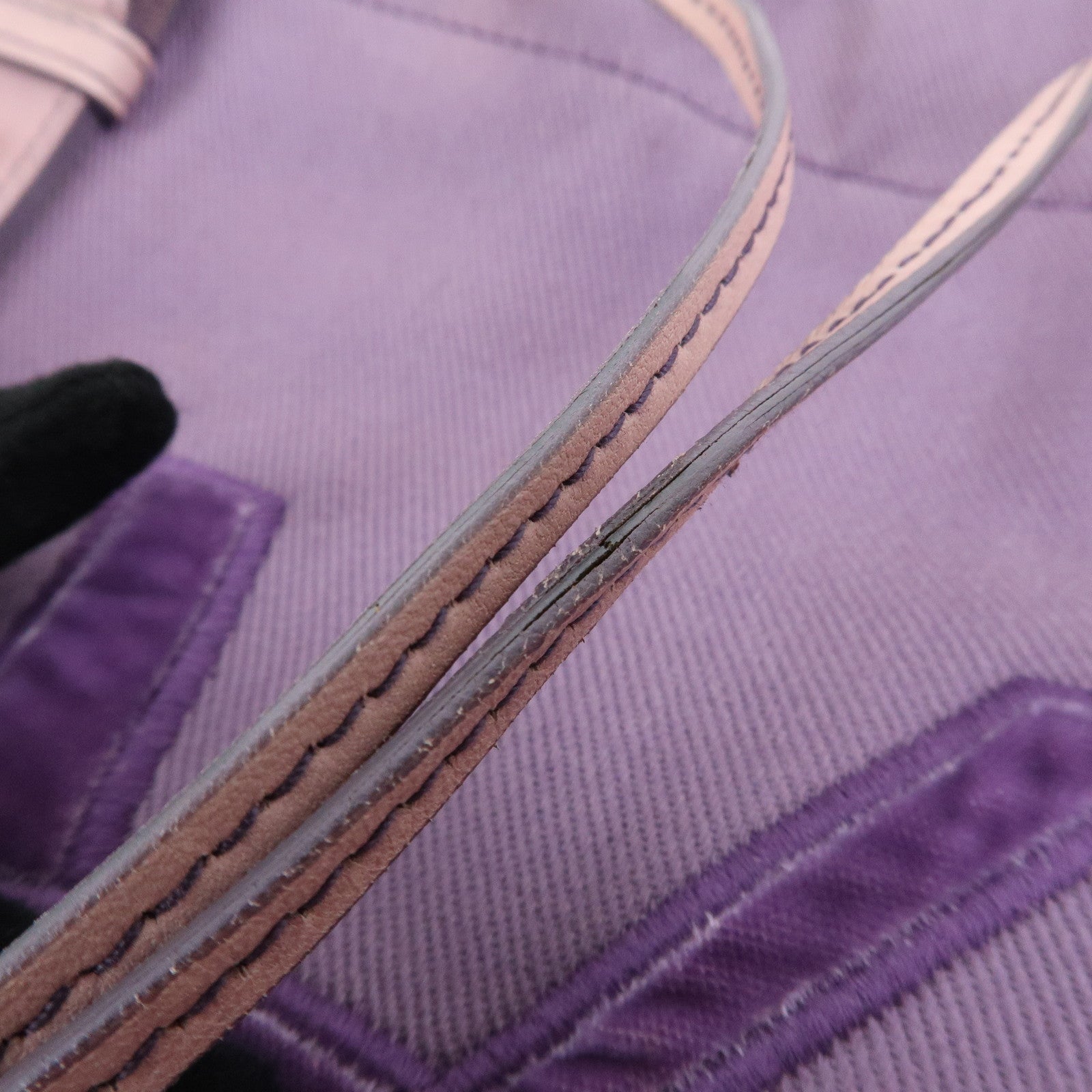SAINT LAURENT PARIS Kahala Cassandra Canvas Tote Bag Purple 121631