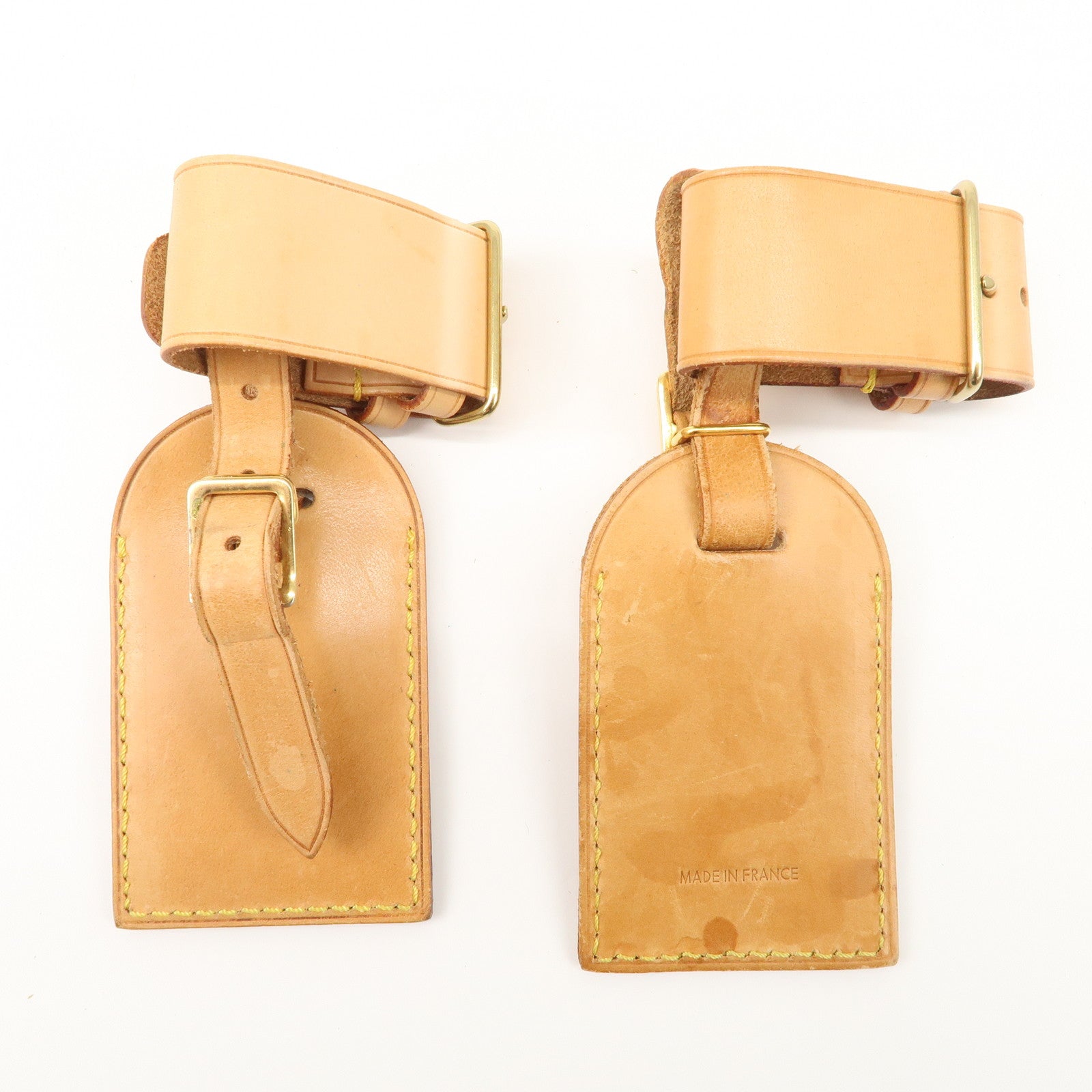 Louis Vuitton Set of 15 Nume Leather Name Tag & Poignet Natural Used