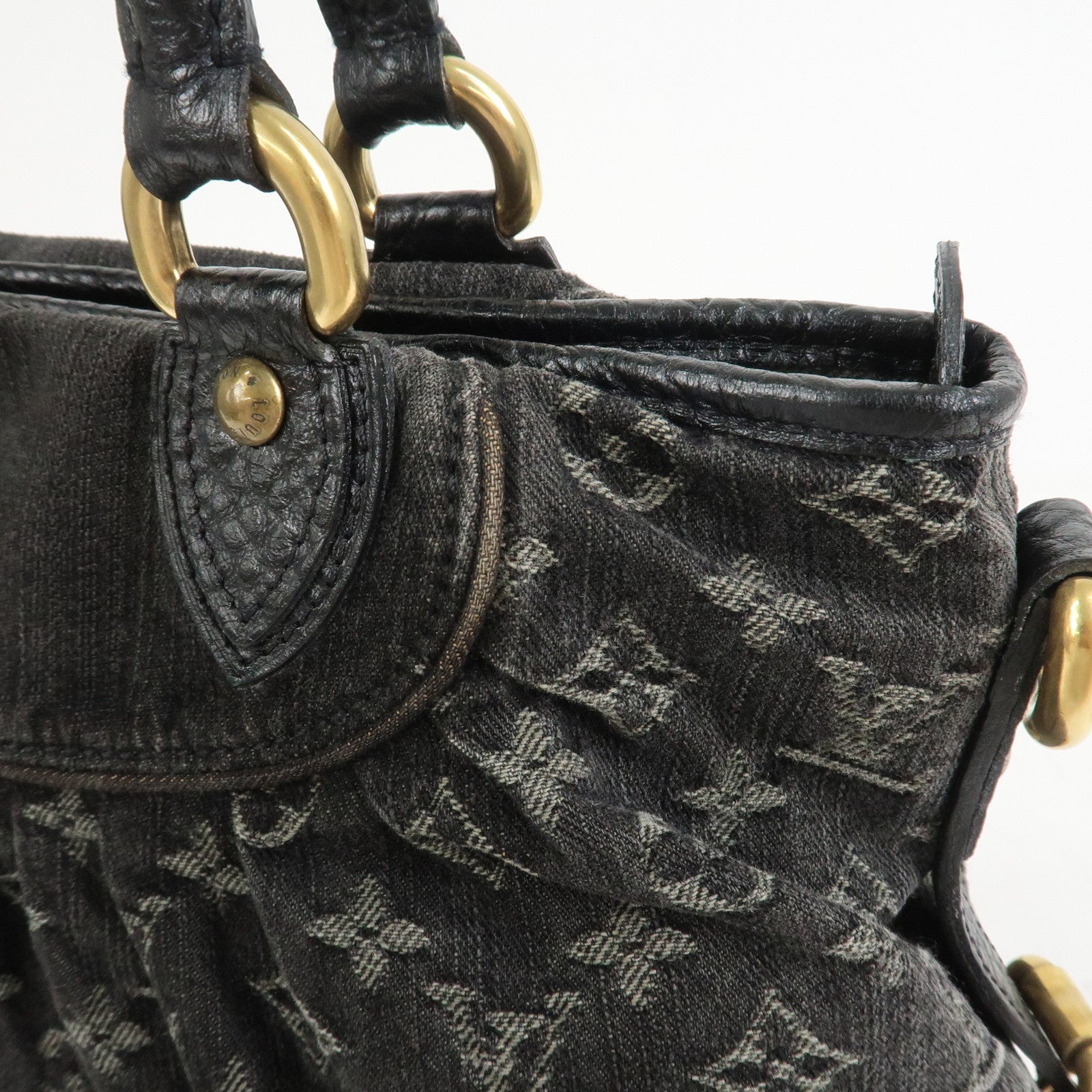 Louis Vuitton Monogram Denim Neo Cabby MM 2Way Bag Noir M95351