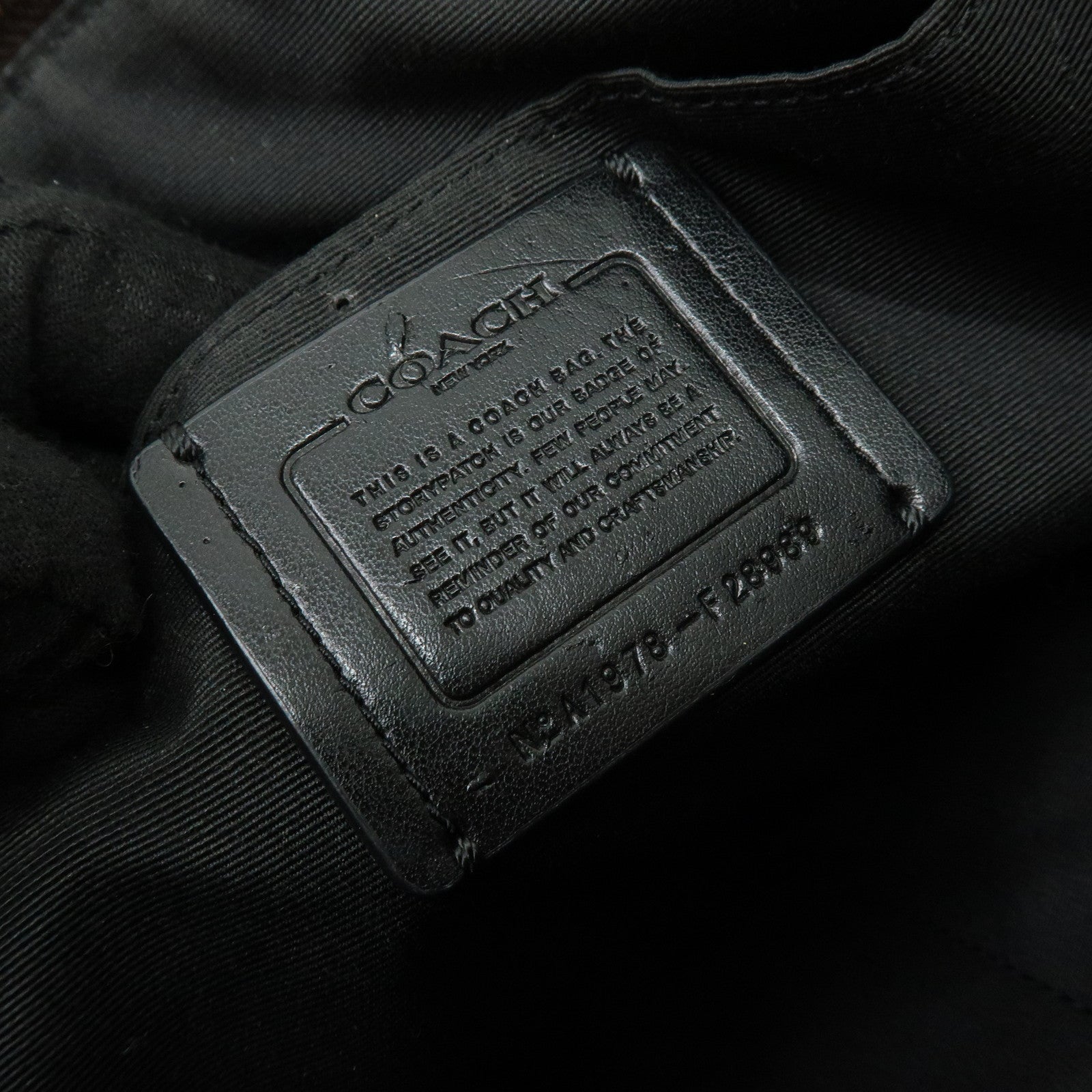 COACH Signature PVC Leather Tote Bag Hand Bag Brown