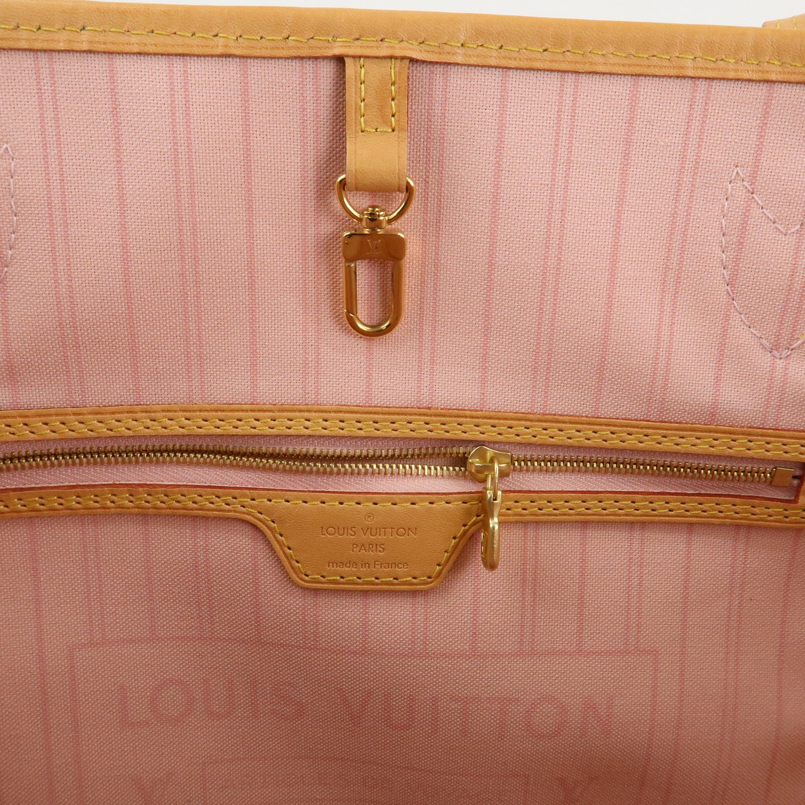 Louis Vuitton Damier Azur Neverfull MM Rose Ballerine N41605 Used