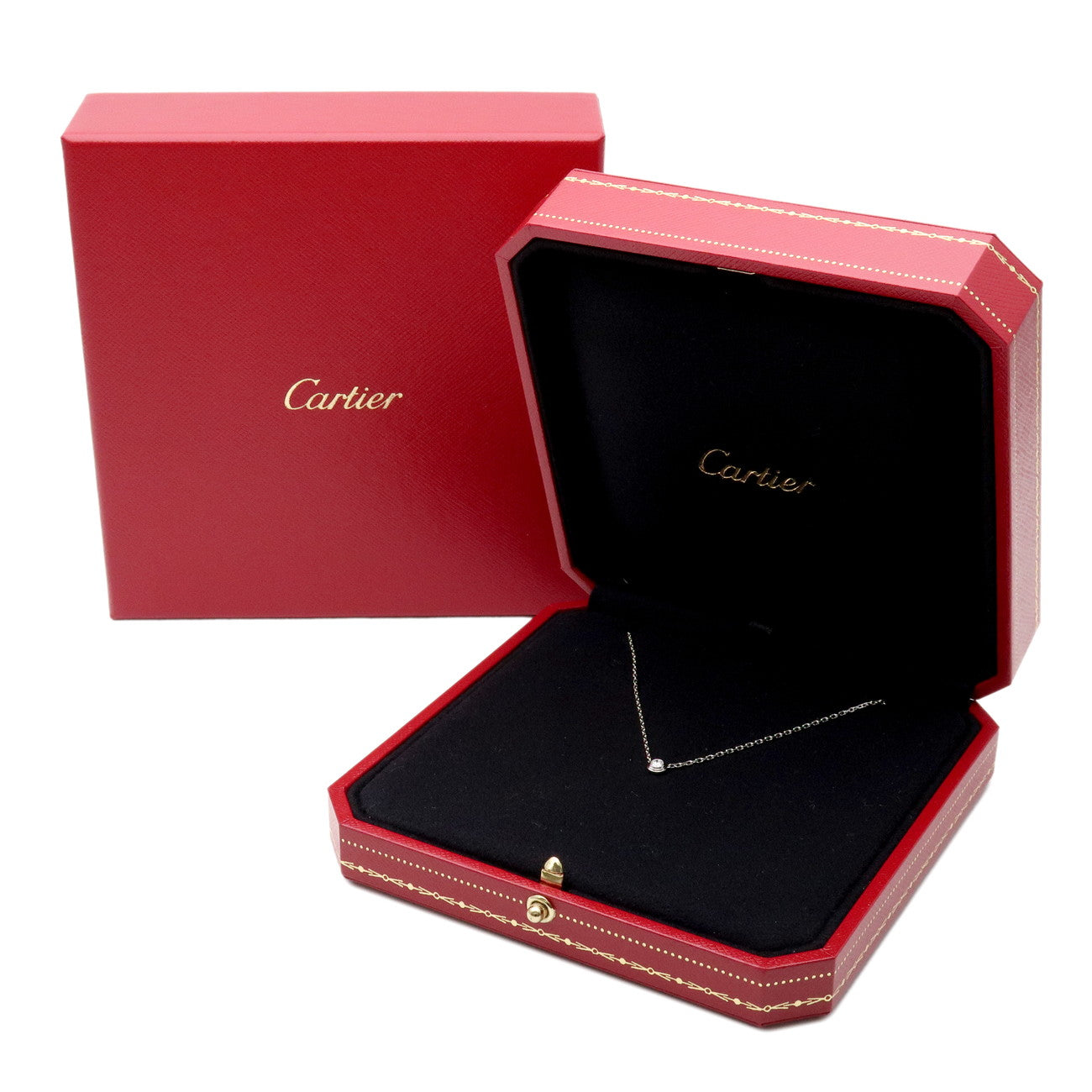 Cartier Diamants Legers Necklace SM Diamond D'amour 0.09ct 750WG