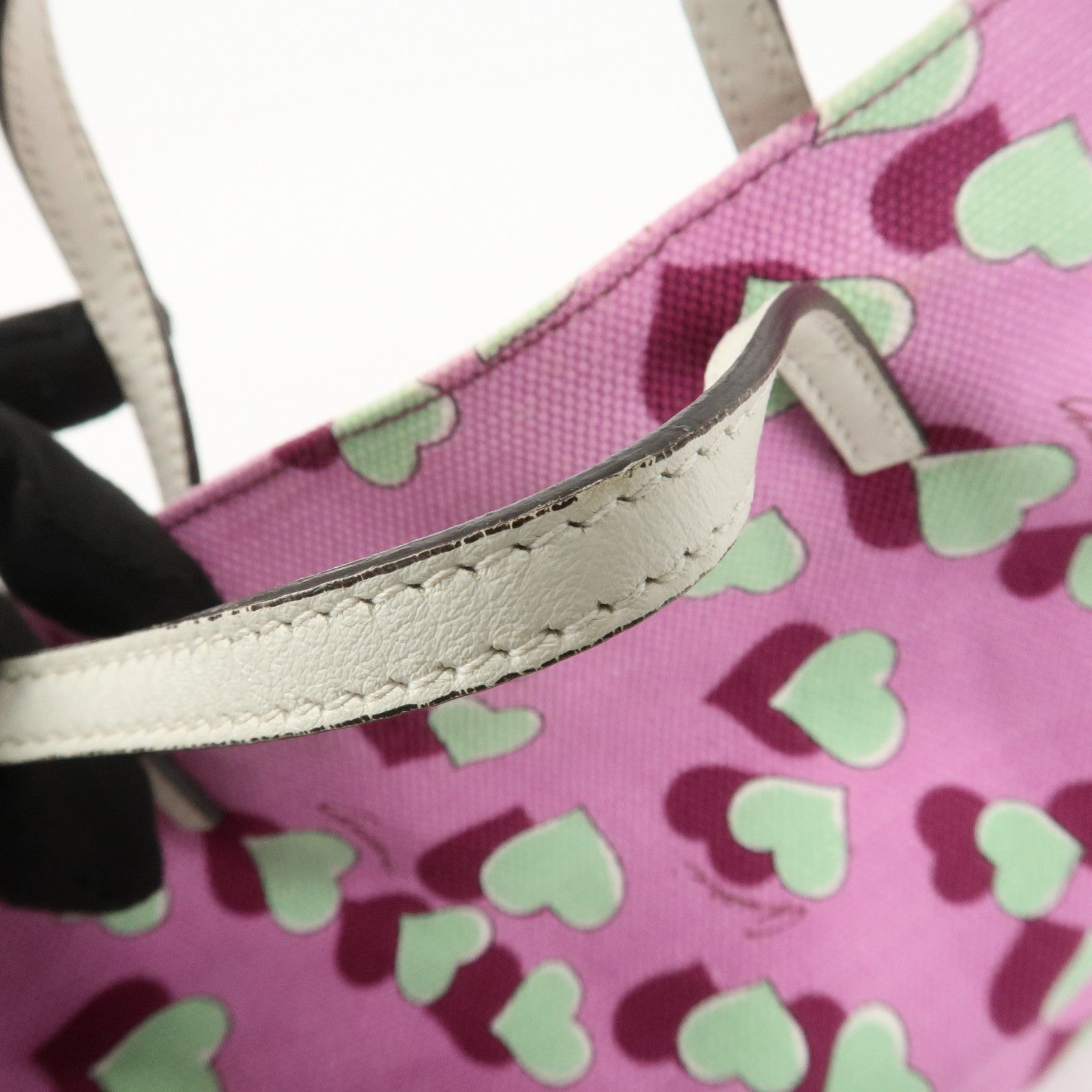 GUCCI Children's Canvas Leather Tote Bag Hand Bag Pink Ivory 284721 Used